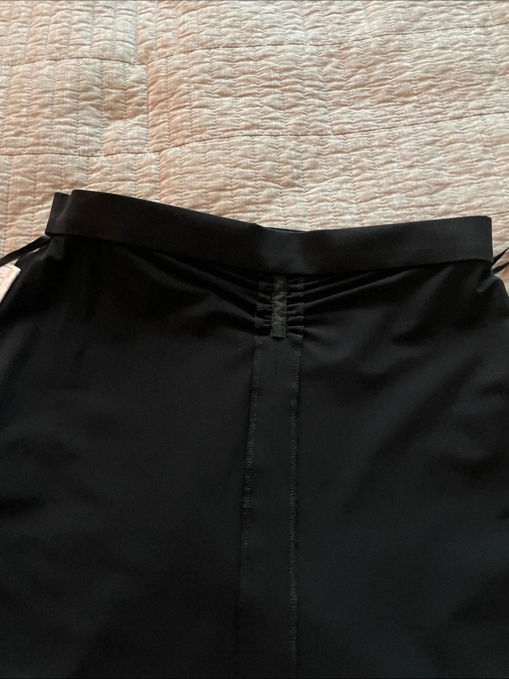 CHANEL Authentic Black Maxi Skirt with Fluid A-Line Draping